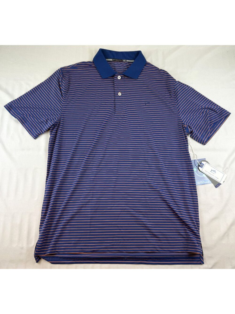 NWT Southern Tide brrr° Polo Shirt Men’s Medium Stripe Performance Stretch